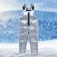 thumbnail image 6 of 2 Piece Toddler Snowsuit Winter Cute Puffer down Jacket Bib Pants Long Sleeve Hooded Warm Windproof Outdoor Ski Suit, Silver, 5 Years, 6 of 7