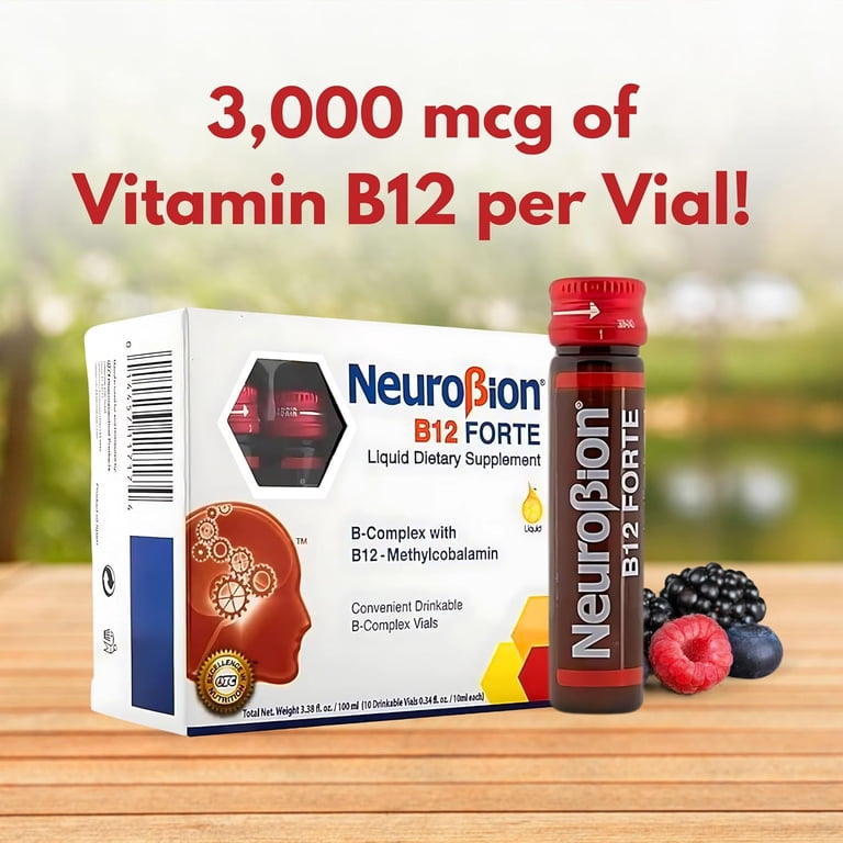 Neurobion Liquid Forte, 10 Vials x 10ml, Vitamin B Supplement for