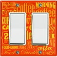 thumbnail image 1 of Metal Light Switch Plate Cover Cafe Diner Coffee Sign Orange COF038, 1 of 15