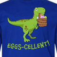 thumbnail image 4 of Inktastic Eggs-cellent Cute Easter T-rex Dinosaur Long Sleeve Youth T-Shirt, 4 of 5