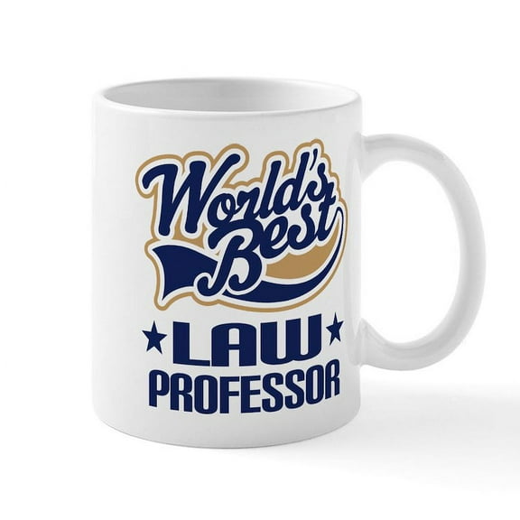 CafePress - Worlds Best Law Professor Mug - 11 oz Ceramic Mug - Novelty Coffee Tea Cup