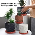 thumbnail image 3 of Joernso 10Pcs Plastic Flower Pot Drip Trays Indoor Outdoor Lace Creative Planter Saucers, 3 of 8