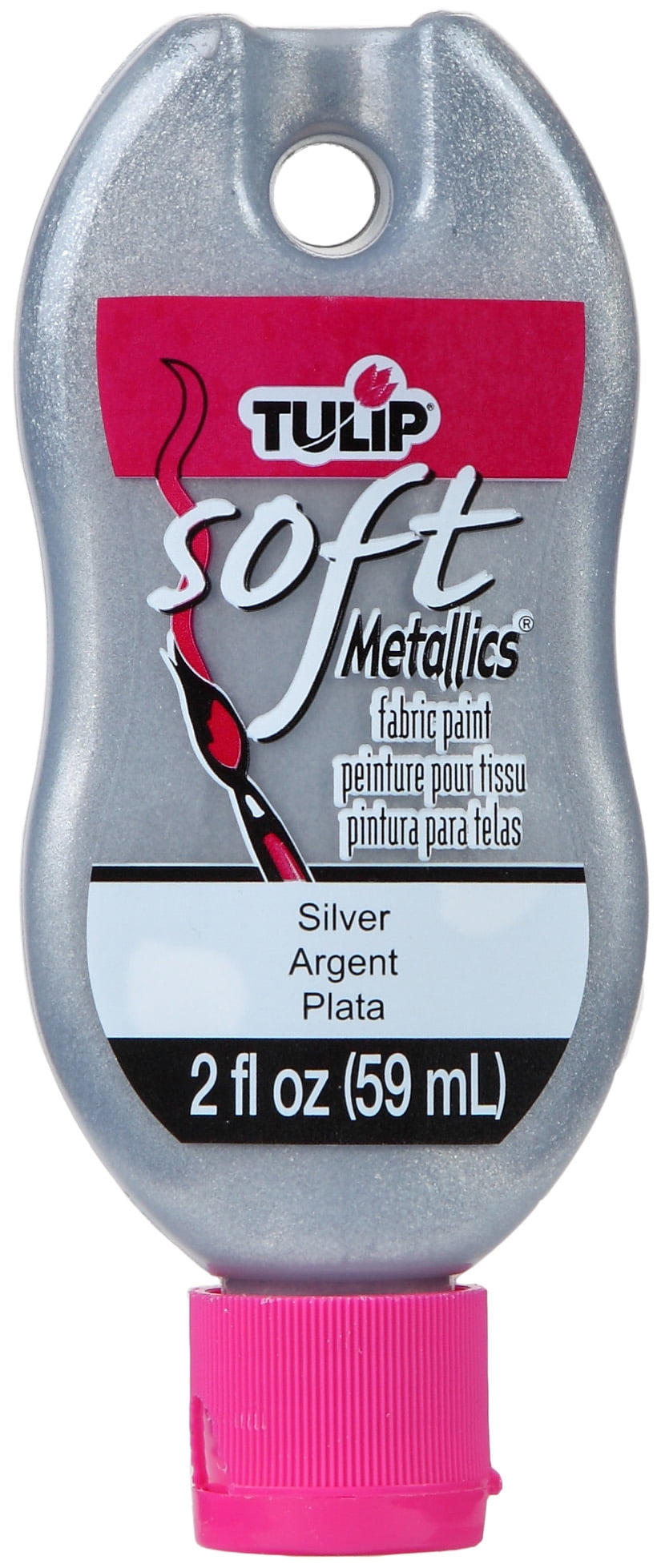 tulip soft matte fabric paint 2oz metallic silver