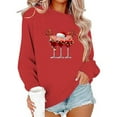 thumbnail image 4 of Women's Merry Christmas Fleece Lined Sweatshirt - Cute Tree Graphic Crewneck Long Sleeve Top, Soft Festive Winter Holiday Outfit, 4 of 6