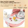 thumbnail image 2 of HAOUUCYIN Baby Swing, Infants Rocker with 5 Swing Speeds, 3 Seat Positions, bluetooth Music, Pink, 2 of 10