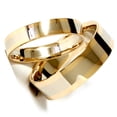 thumbnail image 2 of Pompeii3 Gold Two Tone Matching His Hers Wedding Band Ring Set, 2 of 3
