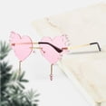 thumbnail image 4 of Gafas de sol sin montura UV400 Yuyangstore Rosa claro Gafas sin montura, 4 of 7