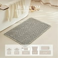 thumbnail image 5 of BULULOM Bath Rugs,Upgraded Waffle Bath Mat,Super Absorbent Boho Bath Rug Non Slip Bath Rugs,Machine Washable Rugs, Rubber Backed Shower Matt, Ultra Soft,Gray,18" x 30", 5 of 10