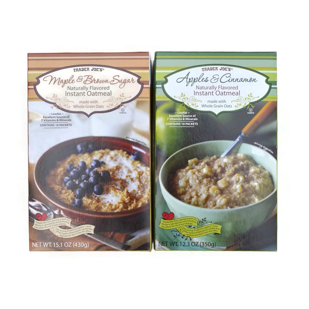 Naturally Flavored Instant Oatmeal (Variety Pack Of 2) Maple & Brown