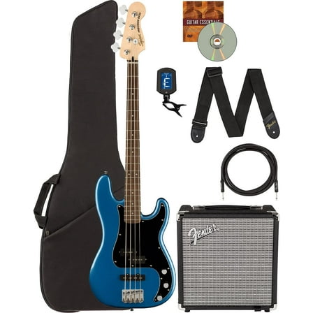 Fender Squier Affinity Precision Bass PJ - Lake Placid Blue w/ Amplifier