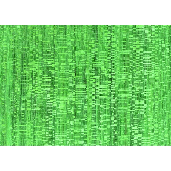 Ahgly Company Indoor Rectangle Oriental Green Industrial Area Rugs, 5' x 7'