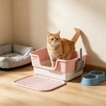 thumbnail image 4 of Eolstice Semi Enclosed High Sided Litter Box, Splash Proof Design, Ample Space for Large Cats, for Felines under 20 lbs, Covered Easy Clean Toilet, 4 of 6
