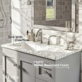 thumbnail image 2 of Eviva Acclaim 28" Gray Transitional Bathroom Vanity w/ White Carrara Top, 2 of 6