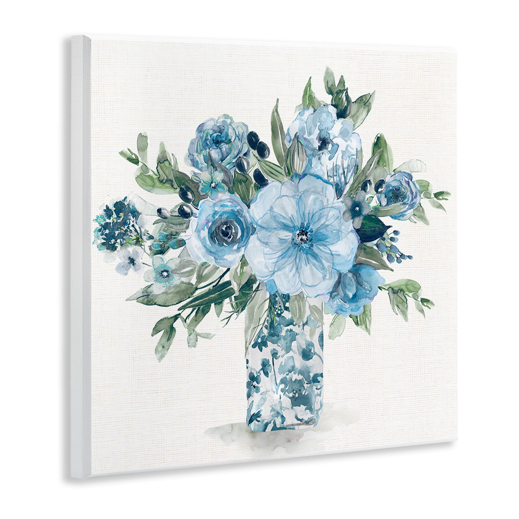 Stupell Industries Pastel Blue Bouquet Foliage Wall Plaque Art, design by Carol Robinson