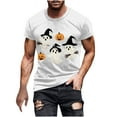 thumbnail image 2 of Handshe Men's Halloween Print Short Sleeve Round Neck T-Shirt - Comfortable Casual Top, 2 of 5