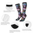 thumbnail image 3 of Honeii Cat Icecream Print Long Socks,Novelty Design Socks Gift for Men and Women,Crew Socks,Calf Socks, 3 of 6