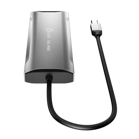 j5create - 4K60 Elite USB-C 10Gbps Travel Dock - Space Grey