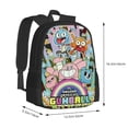 thumbnail image 2 of The Amazing World Of Gumball Backpack, 3d Printed Laptop Backpack, Water Resistant Computer Backpack, 16.5x12.5x5.5 Inch, 2 of 9