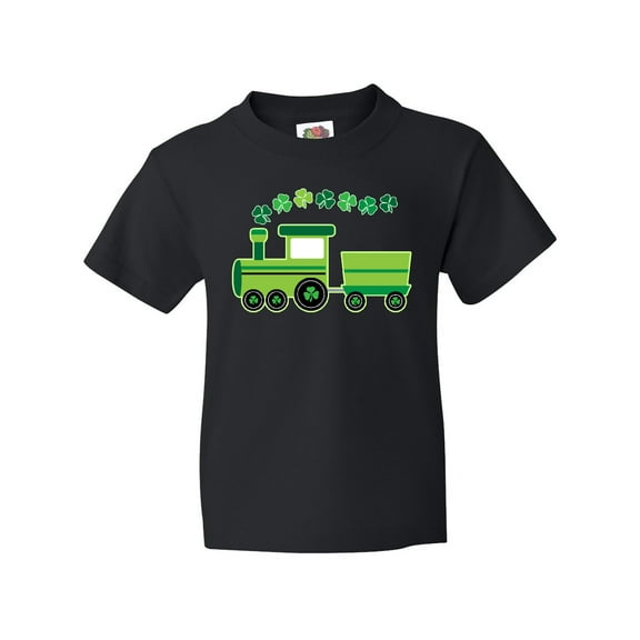 Inktastic St Patricks Irish Shamrock Train Youth T-Shirt