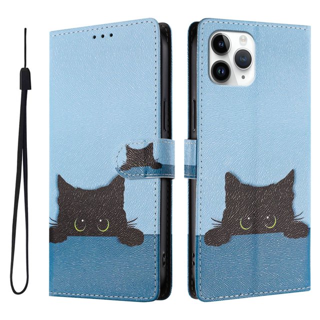 FOXDOCK Funda Tipo Cartera para iPhone 11 Pro con Soporte y Correa – Diseño de Patrones Lindos