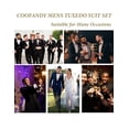thumbnail image 5 of COOFANDY Wedding Outfit for Men 2 Piece Mens Suit Slim Fit Tuxedo with Shawl Lapel for Grooms, 5 of 6