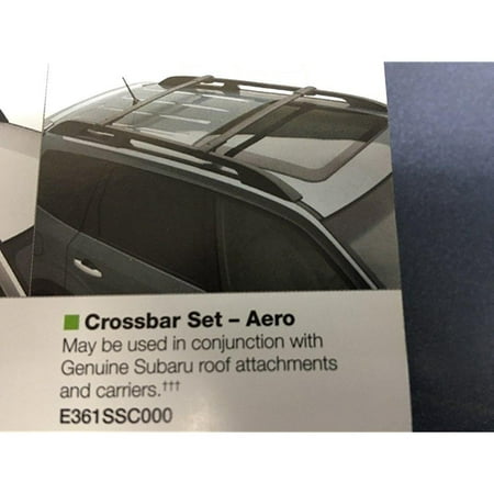 - 2009-2013 subaru forester oem aero cross bars roof rack e361ssc300 genuine new