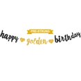 thumbnail image 1 of Banner de cumpleaños RICHHHA Happy Golden de poliéster y vinilo, 1 of 6