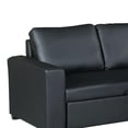 thumbnail image 2 of Faux Leather Convertible Sectional With Storage Black, 2 of 5