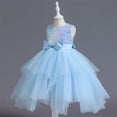 thumbnail image 4 of Otqutp Toddler Girls Bodysuits Little Girls Beaded Sequin Lace Bow Tutu Dress Princess Dress Party Wedding Prom Outfits, 4 of 5