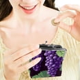 thumbnail image 7 of Grape Stylish Women's Wallet with Coin Purse, 0.7 Microfiber Zinc Alloy Jaws, Size 4.3x4.7 in/11x12 cm, 7 of 7