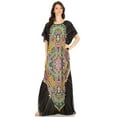 thumbnail image 5 of Sakkas Aggy Womens Dashiki African Print Caftan Dress Maxi Boho Hippie Colorful - Style3 - One Size Regular, 5 of 5