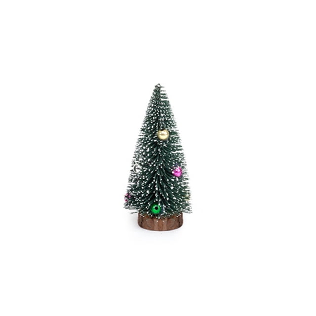Cateissary árbol de Navidad atmósferas temáticas en miniatura decoración de Navidad artesanía de plástico adorno de planta accesorio de Kits de decoración para fiestas 15cm
