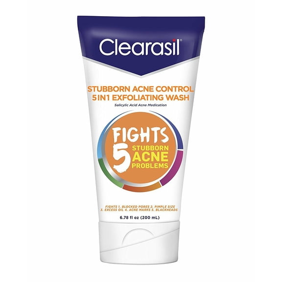 clearasil ultra 5in1 exfoliating wash, 6.78 oz. (pack of 2)