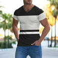thumbnail image 4 of BOBOGOJP T-Shirts pour Hommes Col Rond en Coton Imprimé Mode Urbaine Décontracté (Noir,TTG), 4 of 5