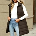 thumbnail image 2 of Kaondbfi Women's Outerwear Vests, Long Puffer Vest Women Winter Warm Quilted Sleeveless Vests Puffy Zip Up Fall Coat Outerwear Winter Clothing for Women, 2 of 5