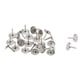 thumbnail image 5 of Uxcell 0.43''x0.51'' Clavos de Tapicería Tacos de Cabeza Plana Clavos para Muebles Pines Hierro Tono Plateado 50Pcs, 5 of 5