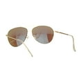 thumbnail image 4 of Color Reflective Mirror Officer Style Cop Metal Rim Sunglasses Gold Blue Mirror, 4 of 4