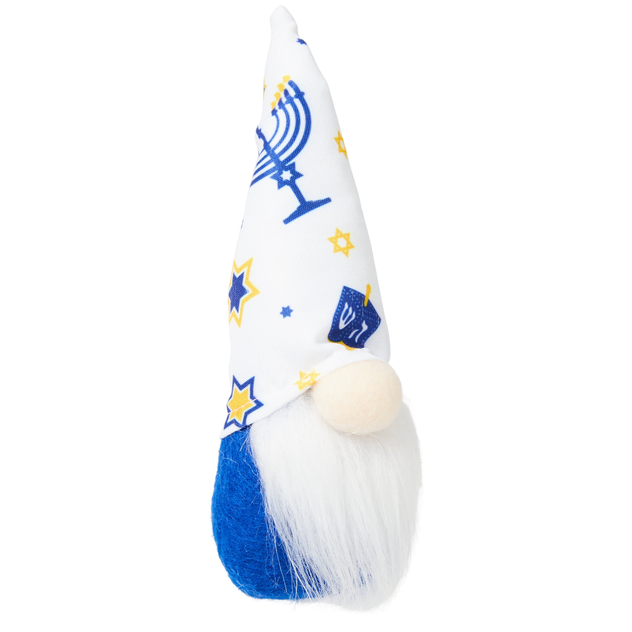 Hanukkah, White Menorah Gnome Tabletop Decoration, 7 inch, Way To Celebrate