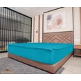 thumbnail image 2 of Zip-On Fitted Sheet Set - Designed for Mattresses with Up to 8" Inch Deep Pockets - Includes 1 Fitted Sheet Base and 2 Zip-On Sheets Twin XL Size - 600 TC - Turquoise Color, 2 of 4