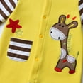 thumbnail image 4 of Newborn Baby Boy Clothes Giraffe Style Romper Long Sleeve Stripe Jumpsuits Yellow 3-6 Months, 4 of 6