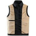 thumbnail image 4 of Capreze Fleece Vest For Women Padded Quilted Puffer Sleeveless Jacket Coats Winter Warm Outwear with Zip Pockets Size S-6XL, 4 of 6