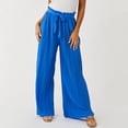 thumbnail image 2 of CHEEREAM Womens Baggy Cargo Pants For Womens Athletic Straight Wide Leg High Waisted Pull On Sweat Trousers With Decorative Drawstring Summer Sport Bottom Active Lightweight Breable, 2 of 7