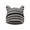 Gray, variant on Lava Knit Cat Ear Beanie for Women, Soft Warm Striped Winter Hat, 19"-23" Universal Fit