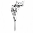 thumbnail image 4 of Womens Silver Rings High polished (no plating) Stainless Steel Ring with AAA Grade CZ in Clear DA149, 4 of 5