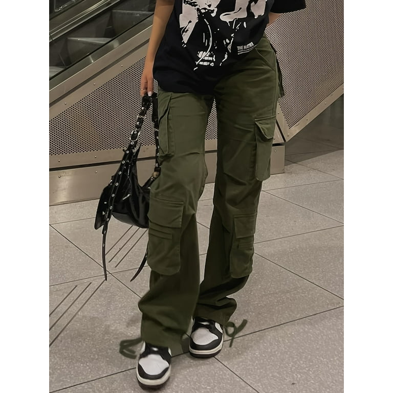 【未使用】Ameri vintage CARGO SLACKS PANTS All-Season Chic: High-Waisted Cotton Cargo Pants with
