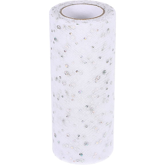HONMEET White Gauze Ribbon Roll for Crafts and Decorations, Tulle Fabric for Party Decor, Wrapping, Floral Arrangements, and Projects
