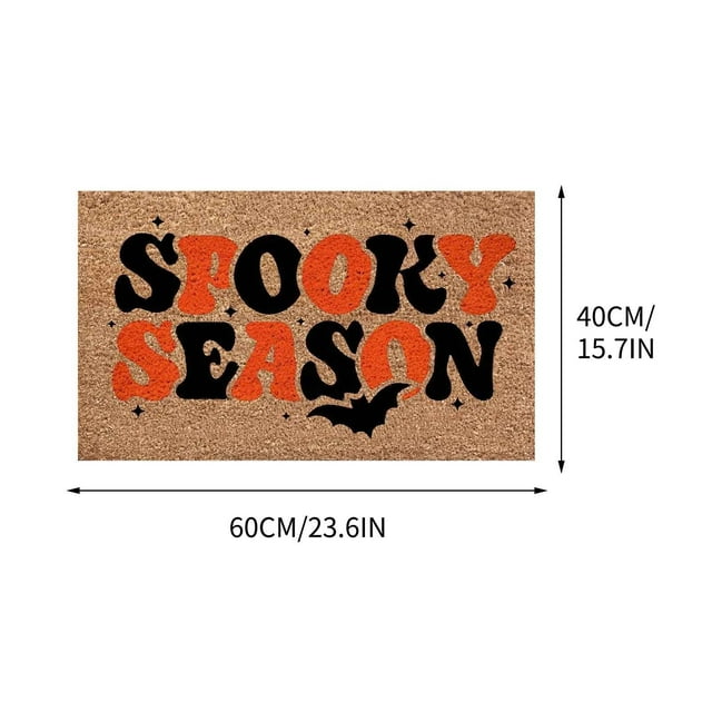 Halloween Door Mat Non-slip Backing Absorbent Entryway Rug for Indoor Outdoor Use 18 in x 30 in