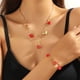 thumbnail image 4 of Eoozwa 2 Packs Valentine's Day Jewelry for Women Romantic Gift Gold Alloy Necklace and Bracelet with Heart Lip Bow Charm Adjustable Chain Anniversary Date Night Party, 4 of 6