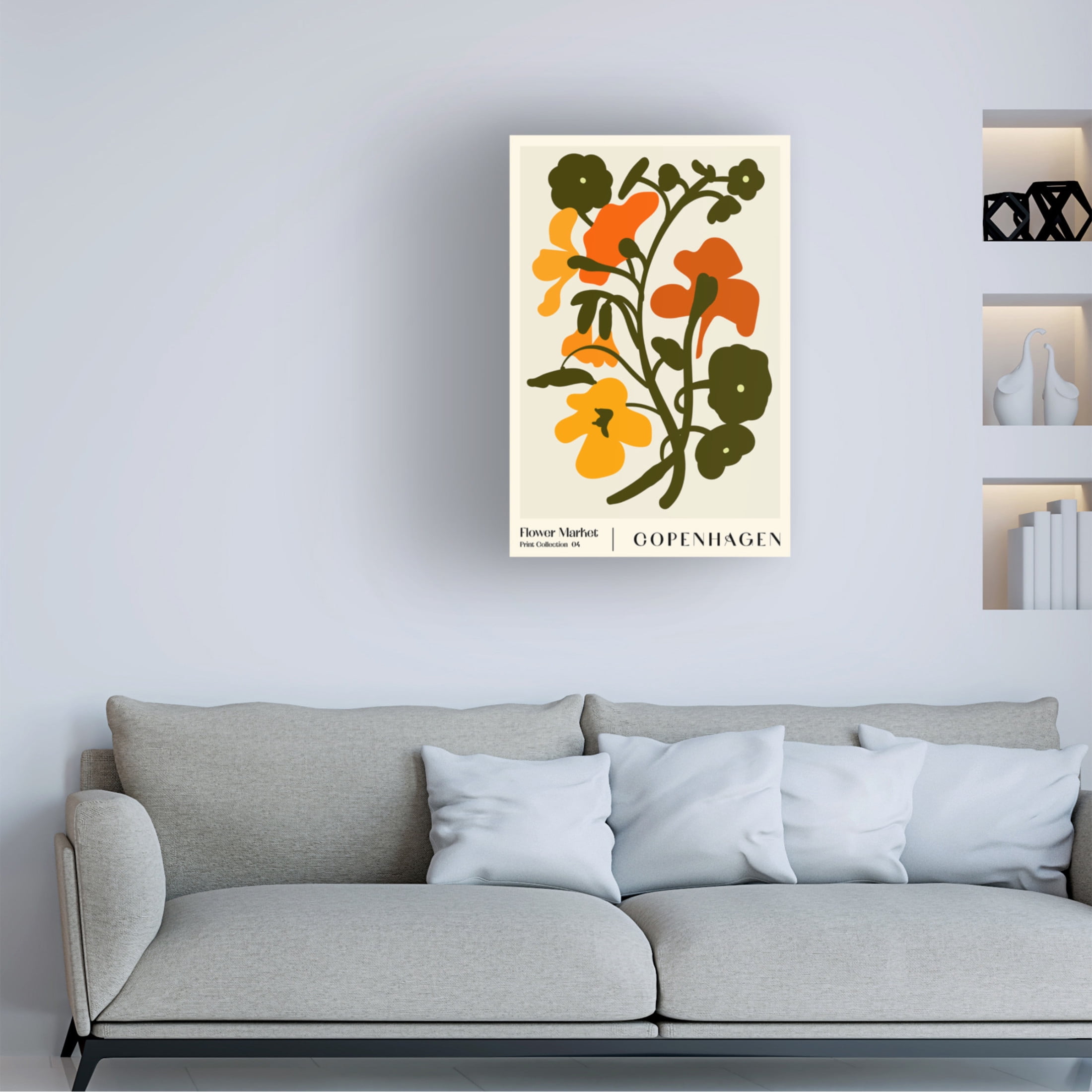 Trademark Fine Art NKTN Flower Market Copenhagen Canvas Wall Art