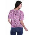 thumbnail image 4 of Moomaya Blouse d'Été Boho à Manches Courtes en Rayonne Imprimée pour Femmes, 4 of 5